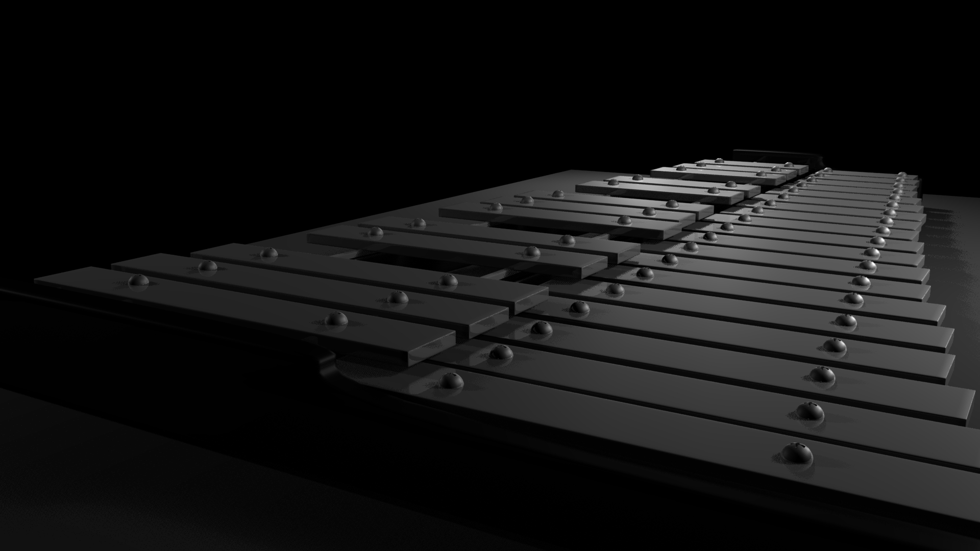 Render with xylophone close up