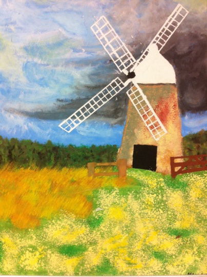 windmill painting